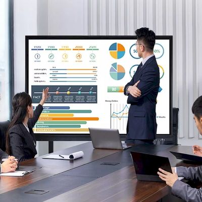 Interactive Smart Whiteboard Touch Screen Flat Panels Intelligent 75" 32GB
