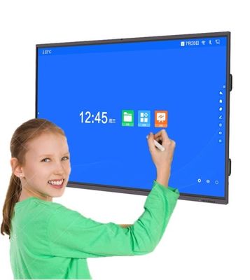 Portable LCD Smart Interactive Whiteboard Touch Screen 4K With 8MP Camera