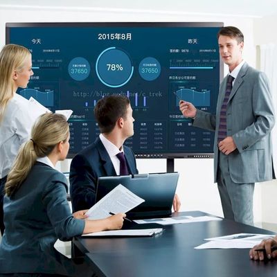Interactive Smart Whiteboard Touch Screen Flat Panels Intelligent 75" 32GB